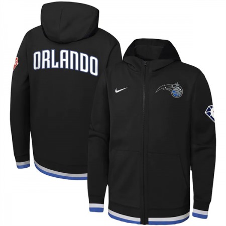 Men's Orlando Magic Black 75th Anniversary Performance Showtime Full-Zip Hoodie Jacket