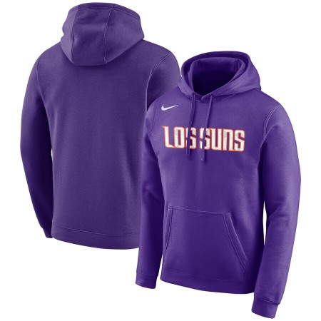 Men's Phoenix Suns Purple City Edition Logo Essential Pullover Hoodie