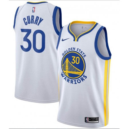 Men's Golden State Warriors #30 Stephen Curry White Association Edition Stitched Jersey