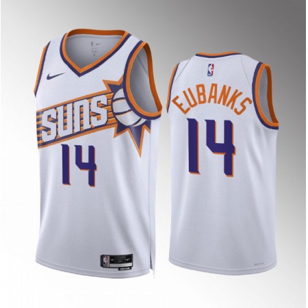 Men's Phoenix Suns #14 Drew Eubanks White Association Edition Stitched Basketball Jersey