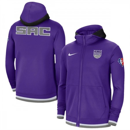 Men's Sacramento Kings Purple 75th Anniversary Performance Showtime Full-Zip Hoodie Jacket