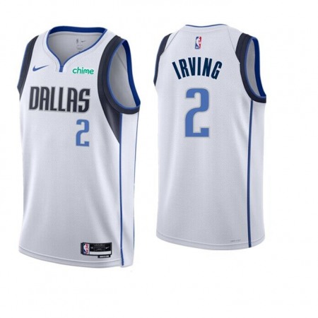 Men's Dallas Mavericks #2 Kyrie Irving White Association Edition Stitched Basketball Jersey