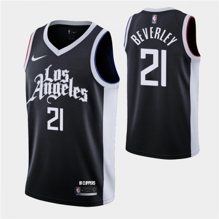 Men's Los Angeles Clippers #21 Patrick Beverley 2020-21 Black City Edition Stitched NBA Jersey