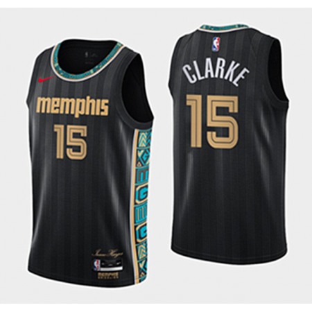 Men's Memphis Grizzlies #15 Brandon Clarke 2020-21 Black City Edition Stitched NBA Jersey