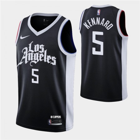 Men's Los Angeles Clippers #5 Luke Kennard 2020-21 Black City Edition Stitched NBA Jersey