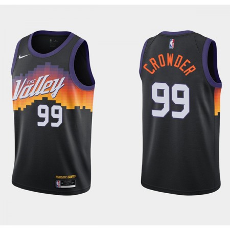 Men's Phoenix Suns #99 Jae Crowder Black City Edition Stitched Jersey