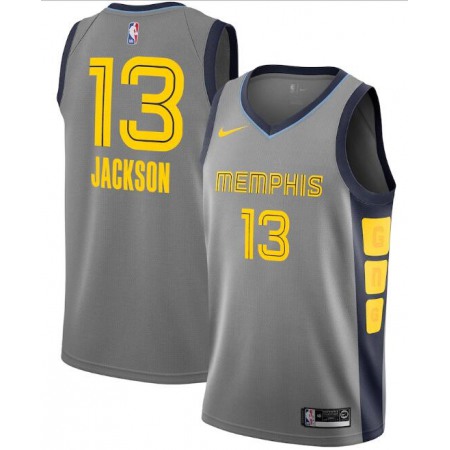 Men's Memphis Grizzlies #13 Jaren Jackson Jr. Grey City Edition Stitched Jersey