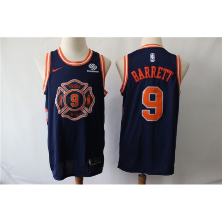 Men's New York Knicks #9 RJ Barrett Navy City Edition Swingman Stitched NBA Jersey