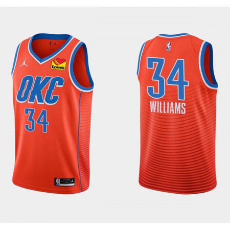 Men's Oklahoma City Thunder #34 Kenrich Williams Orange Stitched Basketball Jersey