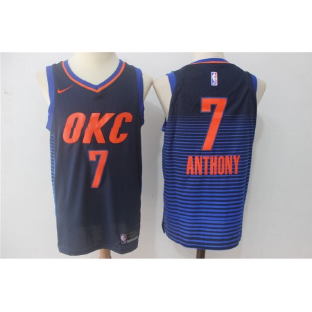 Men's Oklahoma City Thunder #7 Carmelo Anthony Blue Stitched NBA Jersey