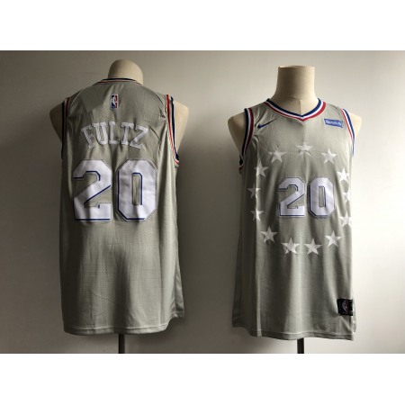 Men's Philadelphia 76ers #20 Markelle Fultz Gray 2018/19 City Edition Swingman Stitched NBA Jersey