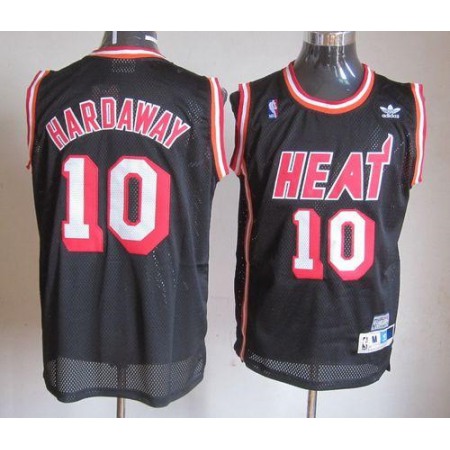 Heat #10 Tim Hardaway Black Hardwood Classics Nights Stitched NBA Jersey