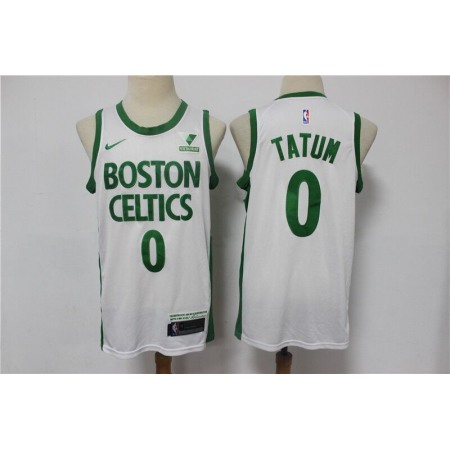 Men's Boston Celtics #0 Jayson Tatum White City Edition Swingman Stitched Jersey