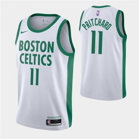 Men's Boston Celtics #11 Payton Pritchard 2020-21 White City Edition Swingman Stitched NBA Jersey