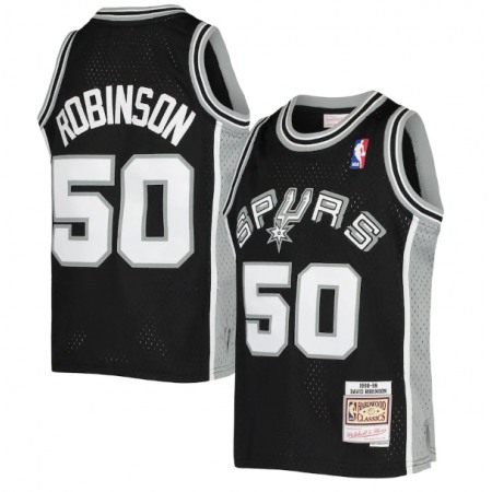 Men's San Antonio Spurs #50 David Robinson Mitchell & Ness Black 1998-99 Hardwood Classics Swingman Throwback Jersey