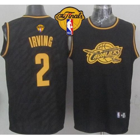 Cavaliers #2 Kyrie Irving Black Precious Metals Fashion The Finals Patch Stitched NBA Jersey