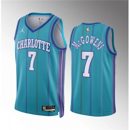 Men's Charlotte Hornets #7 Bryce McGowens Teal 2023/24 Classic Edition Stitched Basketball Jersey