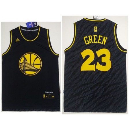 Warriors #23 Draymond Green Black Precious Metals Fashion Stitched NBA Jersey