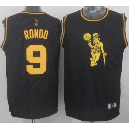 Celtics #9 Rajon Rondo Black Precious Metals Fashion Stitched NBA Jersey