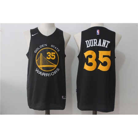 Men's Nike Golden State Warriors #35 Kevin Durant Black Nike Fashion Stitched NBA Jersey