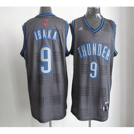 Thunder #9 Serge Ibaka Black Rhythm Fashion Stitched NBA Jersey