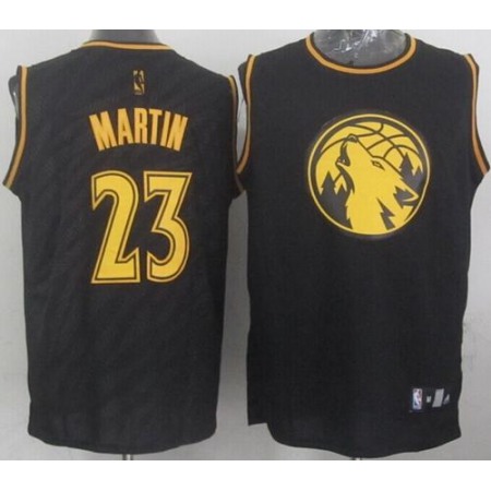 Timberwolves #23 Kevin Martin Black Precious Metals Fashion Stitched NBA Jersey