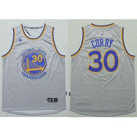 Warriors #30 Stephen Curry Grey Fashion Stitched NBA Jersey