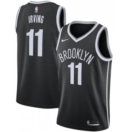 Men's Brooklyn Nets #11 Kyrie Irving Black Icon Edition Swingman Stitched Jersey