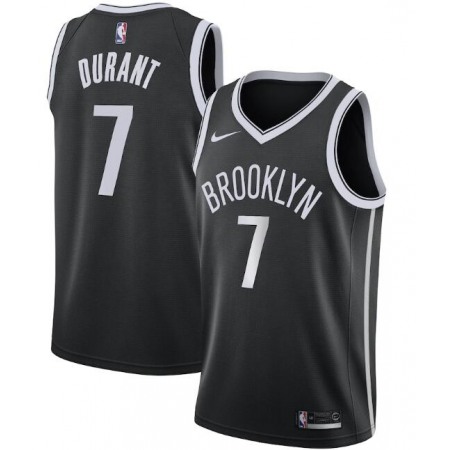 Men's Brooklyn Nets #7 Kevin Durant Black Icon Edition Swingman Stitched Jersey