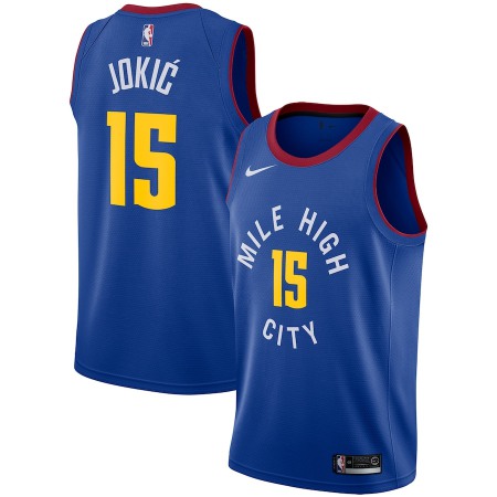 Men's Denver Nuggets #15 Nikola Jokic Blue Icon Edition Stitched Jersey