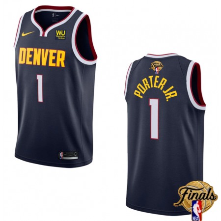 Men's Denver Nuggets #1 Michael Porter Jr. Navy 2023 Finals Icon Edition Stitched Basketball Jersey