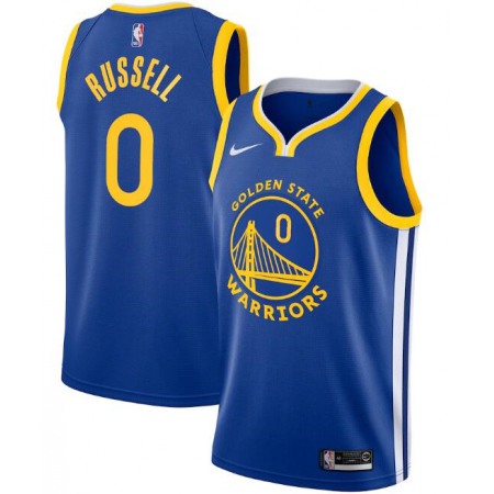 Men's Golden State Warriors #0 D'Angelo Russell Royal Icon Edition Stitched Jersey