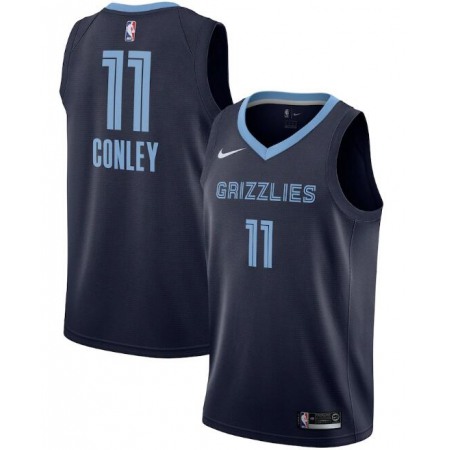 Men's Memphis Grizzlies #11 Mike Conley Navy Icon Edition Stitched Swingman Jersey