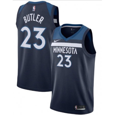 Men's Minnesota Timberwolves #23 Jimmy Butler Navy Icon Edition Stitched Jersey