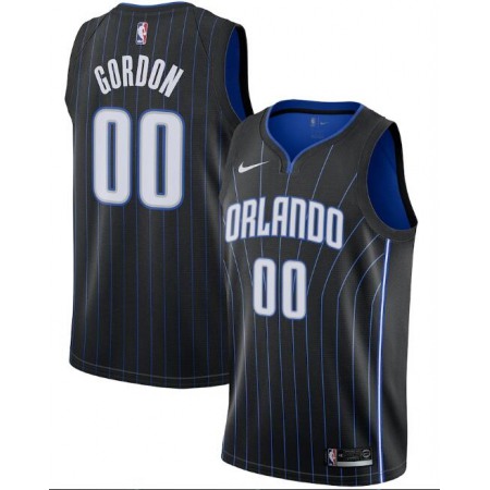 Men's Orlando Magic #00 Aaron Gordon Black Icon Edition Stitched Swingman Jersey