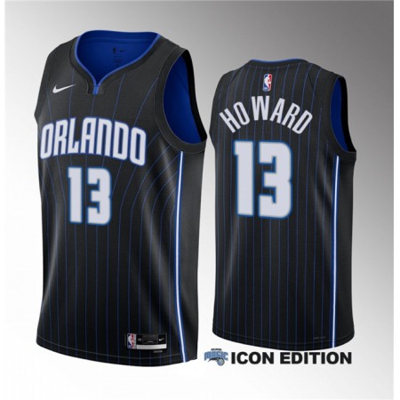 Men's Orlando Magic #13 Jett Howard Black 2023 Draft Icon Edition Stitched Basketball Jersey