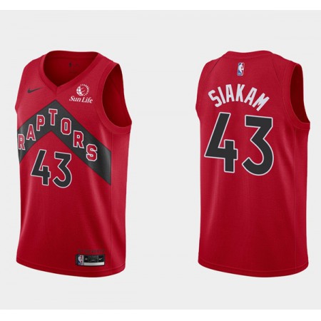 Men's Toronto Raptors #43 Pascal Siakam Red 2020/21 Icon Swingman Stitched NBA Jersey