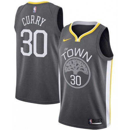 Men's Golden State Warriors #30 Stephen Curry Black Statement Edition Stitched Jersey