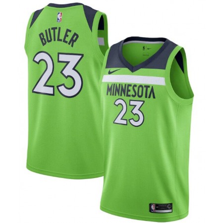 Men's Minnesota Timberwolves #23 Jimmy Butler Green Statement Edition Stitched Jersey