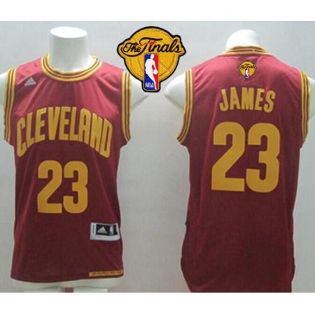 Revolution 30 Cavaliers #23 LeBron James Red Road The Finals Patch Stitched NBA Jersey