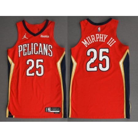 Men's New Orleans Pelicans #25 Trey Murphy III 2022 Red Statement Edition Stitched Jersey