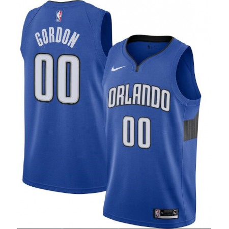 Men's Orlando Magic #00 Aaron Gordon Royal Statement Edition Stitched Swingman Jersey