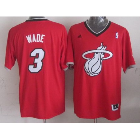 Heat #3 Dwyane Wade Red 2013 Christmas Day Swingman Stitched NBA Jersey