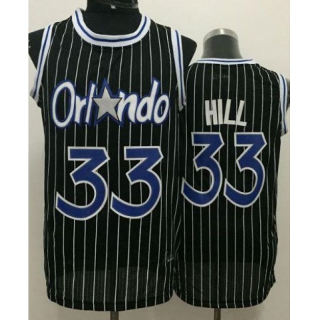 Magic #33 Grant Hill Black Throwback Stitched NBA Jersey