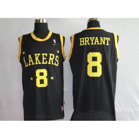 Mitchell and Ness Lakers #8 Kobe Bryant Stitched Black Throwback NBA Jersey