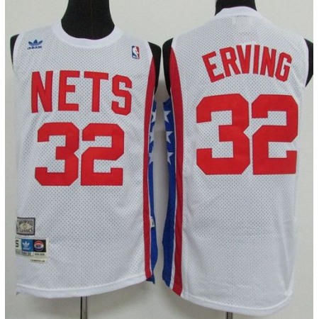 Nets #32 Julius Erving White ABA Retro Swingman Throwback Stitched NBA Jersey