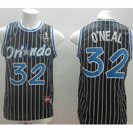 Nike Magic #32 Shaquille O'Neal Black Throwback Stitched NBA Jersey