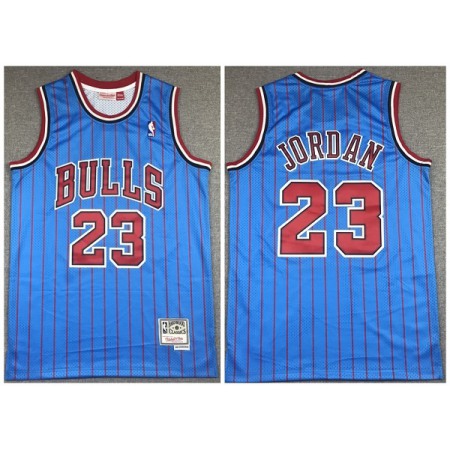 Men's Chicago Bulls #23 Michael Jordan Bule Throwback Stitched Jersey
