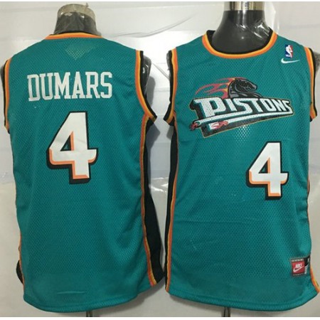 Pistons #4 Joe Dumars Green Nike Throwback Stitched NBA Jersey