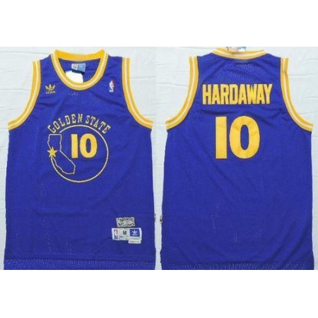 Warriors #10 Tim Hardaway Blue New Throwback Stitched NBA Jersey